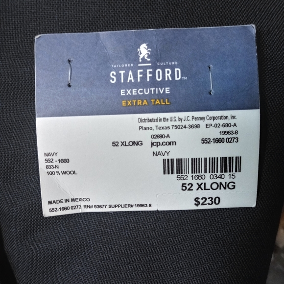 Stafford Big & Tall Executive Blazer - Picture 5 of 8